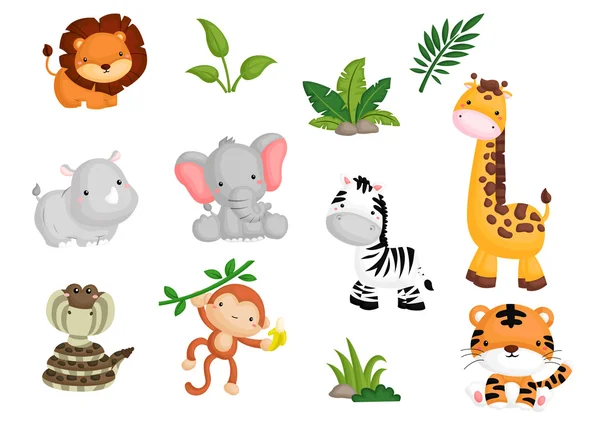 Animales de la selva Ilustraciones de stock libres de derechos