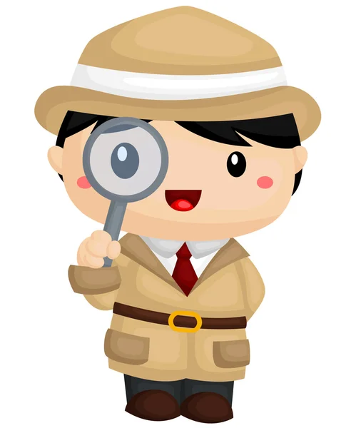 Detective — Stock Vector