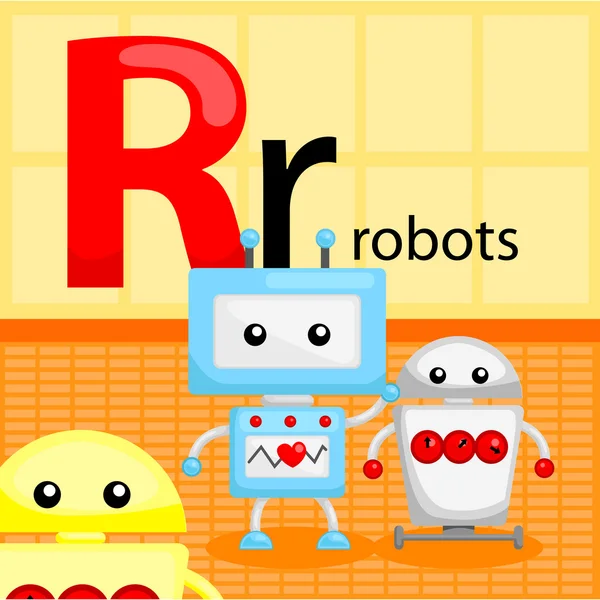 R para Robot — Vector de stock