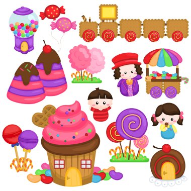 Candyland vektör Set
