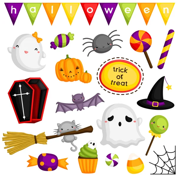 Articles mignons Halloween — Image vectorielle