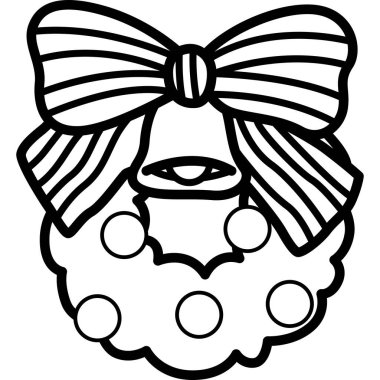 Noel çelengi vektörü