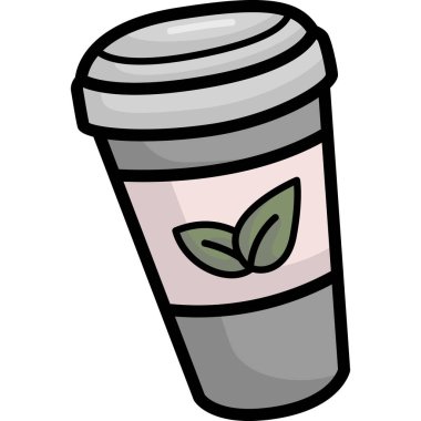 bir fincan kahve bir vektör