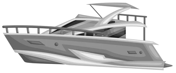 Söt grå Yacht — Stock vektor
