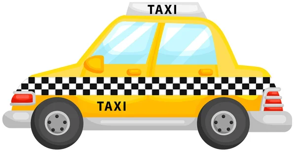 可爱的黄色出租车 — 图库矢量图片