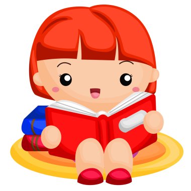 Kitap okuyan kız.