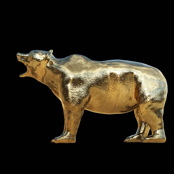 golden bear, 3D rendered