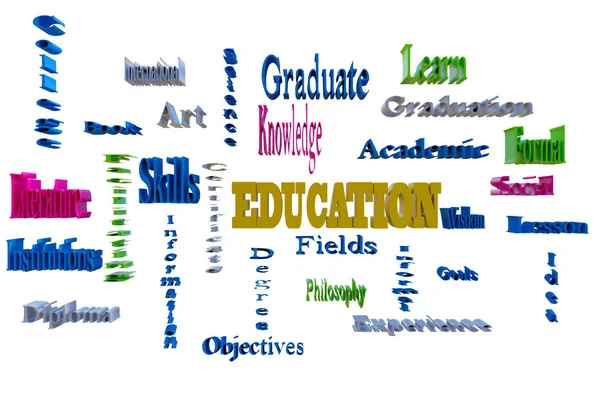 Educación Word Cloud — Foto de Stock