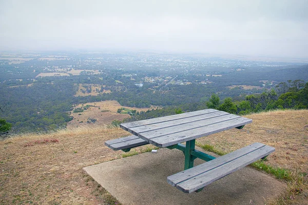 Panoramic view of Ararat Hills Regional Park taken from One Tree Hill Lookout Scenic spot in Norval, Australia.