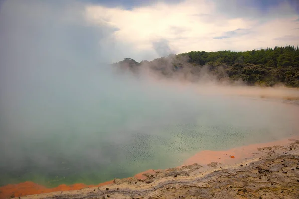 Waiotapu Também Escrito Wai Tapu Uma Área Geotérmica Ativa Extremo — Fotografia de Stock