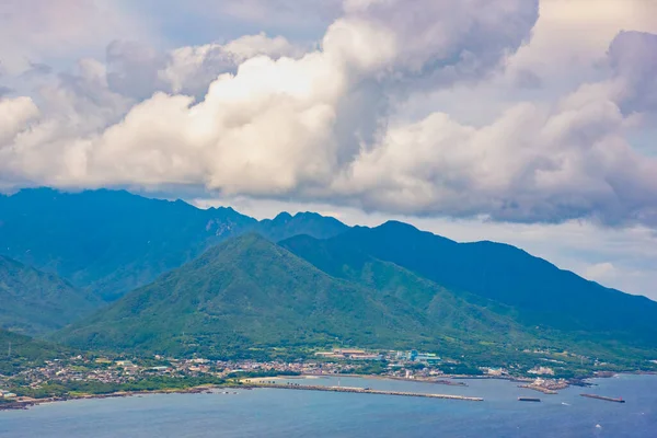 Japonya Nın Kagoshima Bölgesindeki Uçaktan Alınan Yakushima Adasının Hava Görüntüsü — Stok fotoğraf