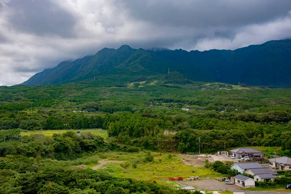 Japonya Nın Kagoshima Bölgesindeki Uçaktan Alınan Yakushima Adasının Hava Görüntüsü — Stok fotoğraf