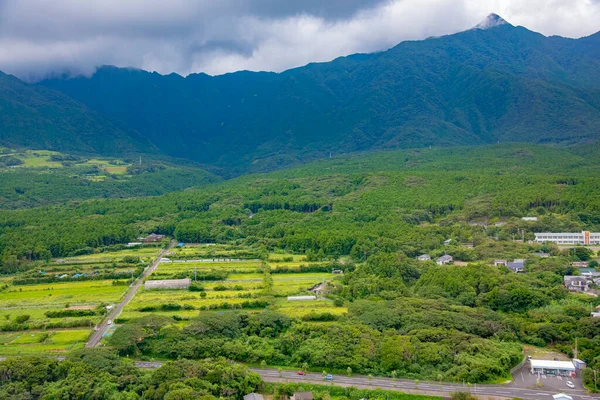 Japonya Nın Kagoshima Bölgesindeki Uçaktan Alınan Yakushima Adasının Hava Görüntüsü — Stok fotoğraf