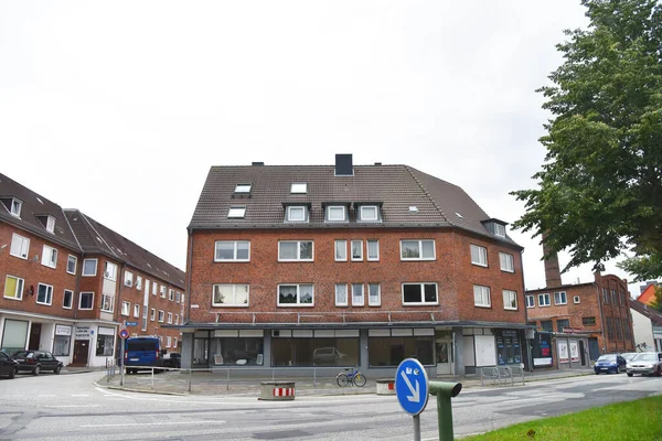 Edificios Tiendas Restaurantes Zona Suburbana Kiel Alemania Kiel Alemania Julio — Foto de Stock