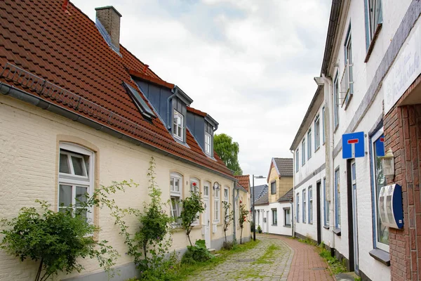 Prachtige Rij Van Oude Huizen Holm Dat Een Oud Vissersdorp — Stockfoto