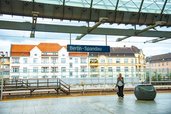 Gare Berlin Spandau Est Une Gare Deutsche Bahn Située Dans — Photo
