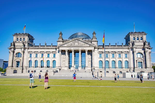 Reichstag Est Bâtiment Historique Berlin Qui Abrite Bundestag Chambre Basse — Photo
