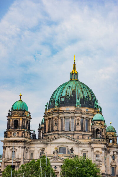 The Berlin Cathedral (Berliner Dom) is a monumental German Evangelical church and dynastic tomb on the Museum Island in central Berlin. Taken in Berlin, Germany on July 21, 2016