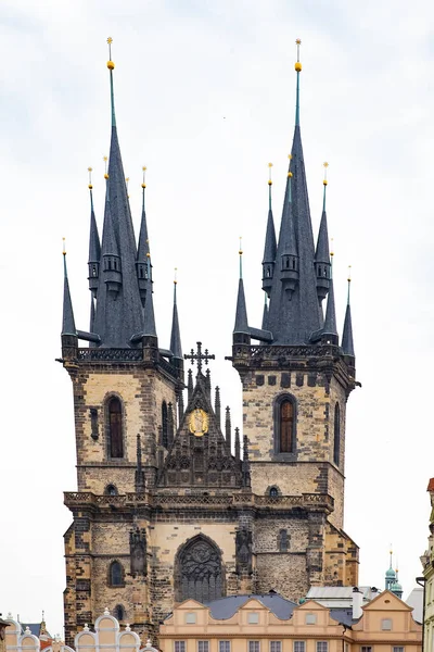 Kerk Van Onze Lieve Vrouw Voor Tyn Een 14E Eeuws — Stockfoto