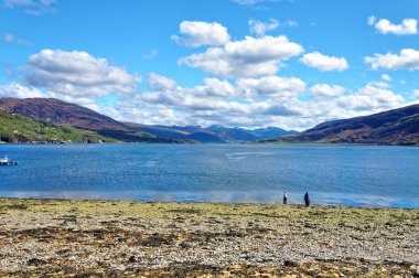 Ullapool İskoçya'nın dağlık, Shorefront