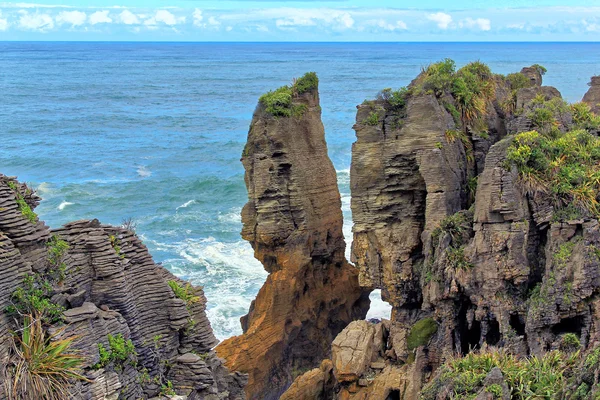 Pfannkuchen-Felsen in Punakaiki, Neuseeland — Stockfoto