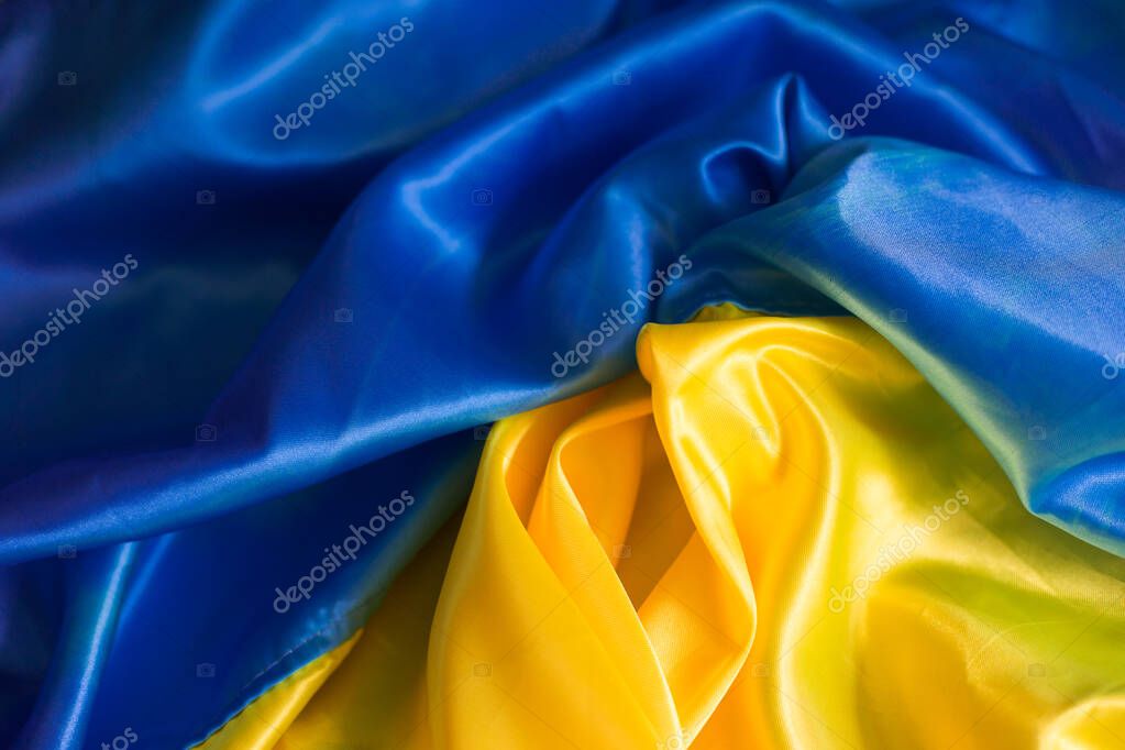 Ukrainian flag Independence Day cooperation UA. High quality photo