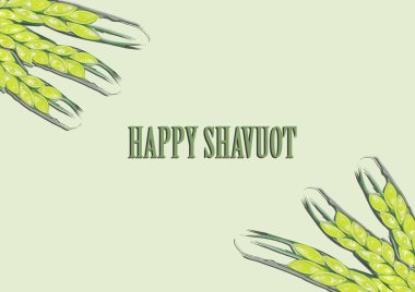 Happy Shavuot the Jewish Holiday spicules with copy space
