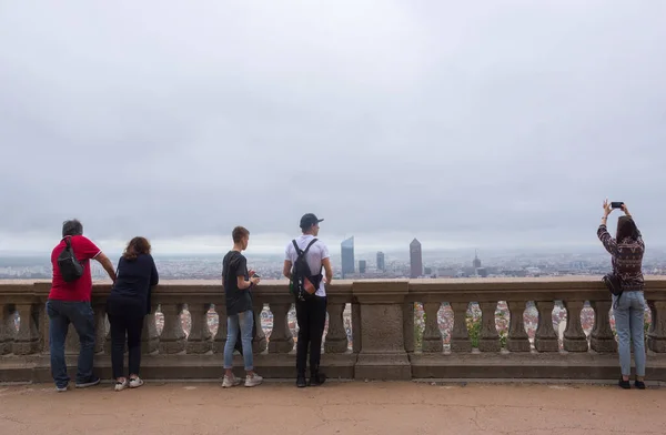 Lyon Francia Agosto 2019 Vista Ciudad Lyon Desde Esplanade Fourviere — Foto de Stock