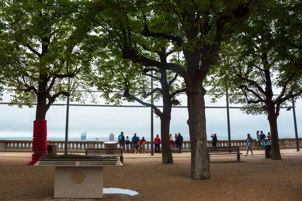 Lione Francia Agosto 2019 Outlook Sulla Città Lione Visto Esplanade — Foto Stock