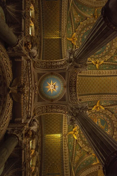 Lyon Frankreich August 2019 Innenraum Der Basilika Notre Dame Fourviere — Stockfoto