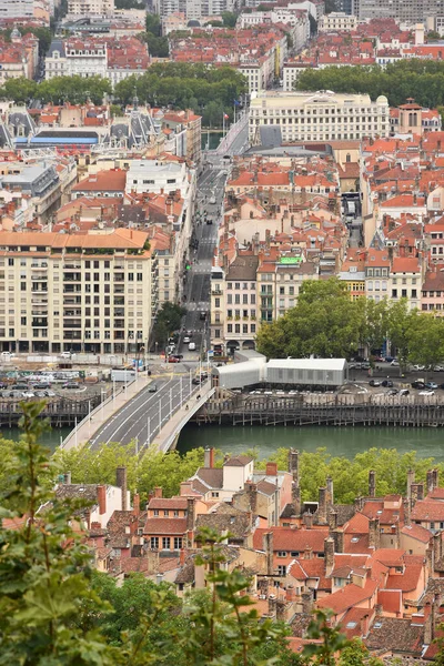 Lyon Frankrike Augusti 2019 Utsikt Över Staden Lyon Sett Utifrån — Stockfoto