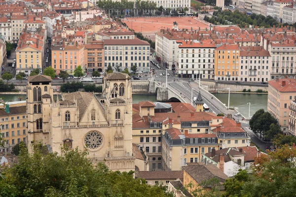 Lyon Francia Agosto 2019 Vista Ciudad Lyon Desde Esplanade Fourviere — Foto de Stock