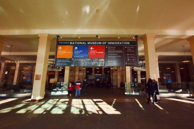 New York, ABD 'deki tren istasyonunun içi.  