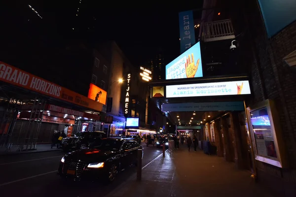 Ciudad Nueva York Por Noche — Foto de Stock