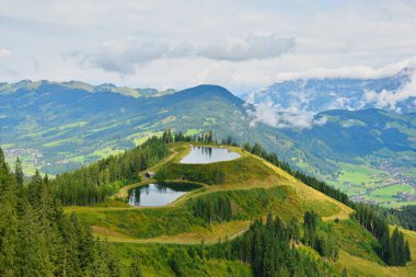 Hahnenkamm kayak pisti, Avusturya Alpleri, Tirol, Kitzbuhel, Avusturya