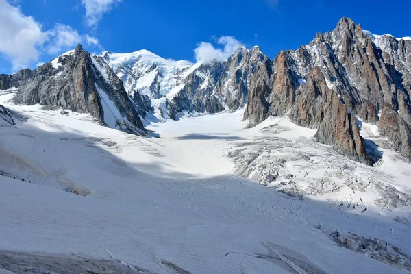Όμορφο Τοπίο Στο Βουνό Mont Blanc Γαλλικές Άλπεις Chamonix Haute Εικόνα Αρχείου
