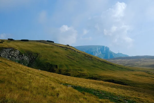 Peisaj Uimitor Podișul Bucegi Drumul Piatra Arsa Babele Munții Carpați — Fotografie, imagine de stoc