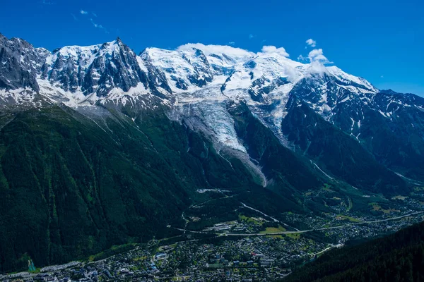 Brevent Mountains Chamonix Valley Met Refuge Plan Aiguille Franse Alpen — Stockfoto
