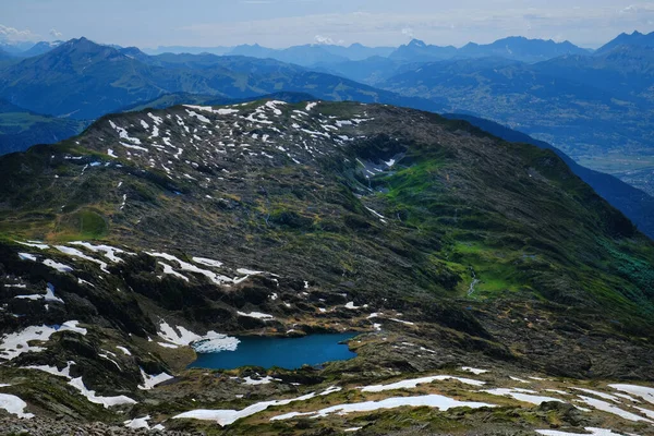 Brödraskap Fantastisk Naturskön Utsikt Med Vacker Brevent Lake Haute Savoie — Stockfoto