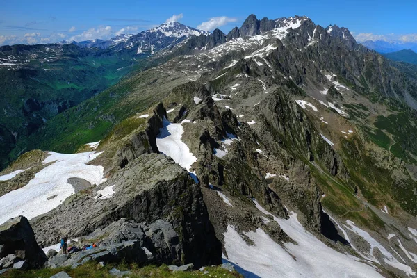 Klättring Brevent Berg Chamonix Haute Savoie Frankrike — Stockfoto