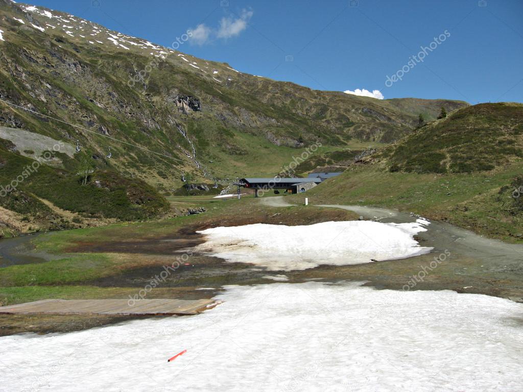 Summer mountain landscape on the Kitzsteinhorn Glacier, Austria