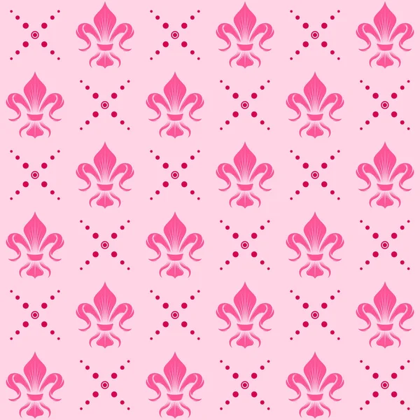 Modèle Vectoriel Fleur Lis Symbole Utilisé Héraldique Médiévale Tout Sur — Image vectorielle