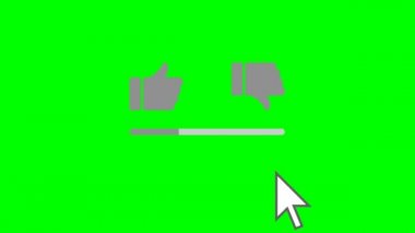 Benzetme ve abone olma düğmesinin canlandırılması ve bildirim, çan ve imleç simgesini etkinleştirilmesi, tuşa basılması ve sosyal medya video bildiriminin etkinleştirilmesi. Yeşil ekranda 4K çözünürlüğündeki herhangi bir arkaplan değiştirilebilir