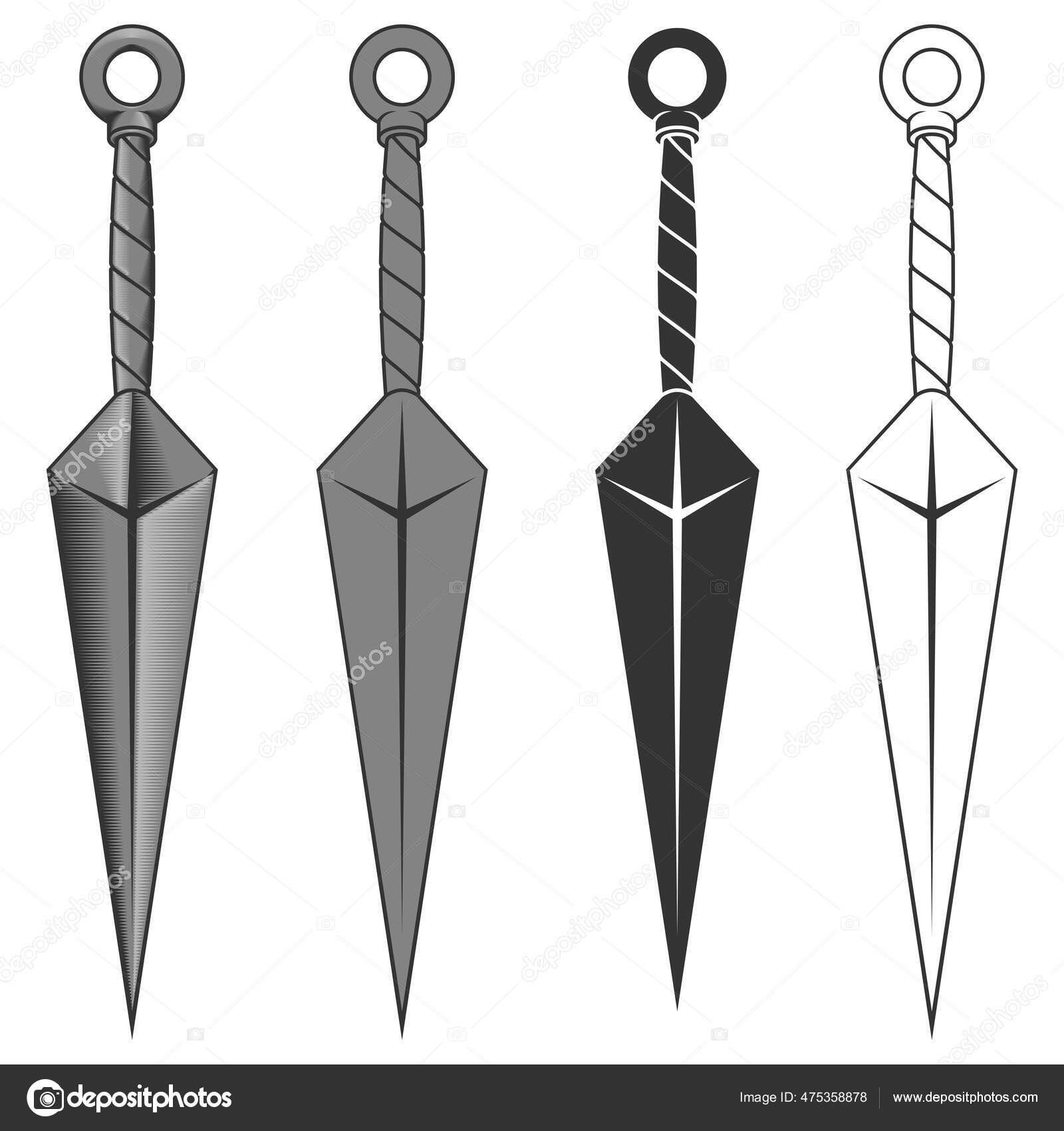 Vector Design Kunai Ninja Weapon Used Ninjas Ancient Feudal Japan Stock  Vector by ©Deibyvargas 475358878