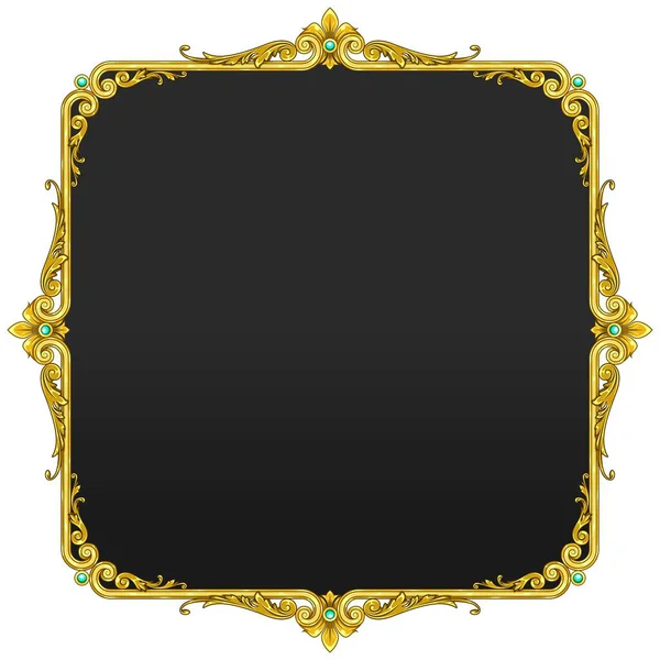 Viktorya Dönemi Dekorasyonlu Resim Çerçevesi, Çiçek, Bitki ve Elmas Dekorasyonu