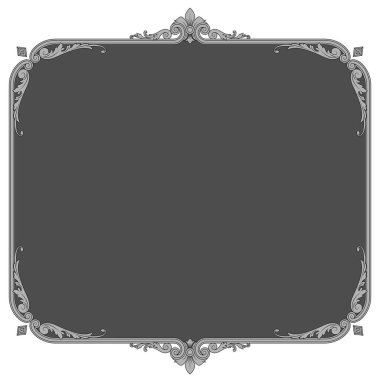 Viktorya Dönemi Dekorasyonlu Resim Çerçevesi, Çiçek, Bitki ve Elmas Dekorasyonu