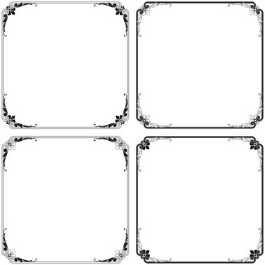 Viktorya Dönemi Dekorasyonlu Resim Çerçevesi, Çiçek, Bitki ve Elmas Dekorasyonu