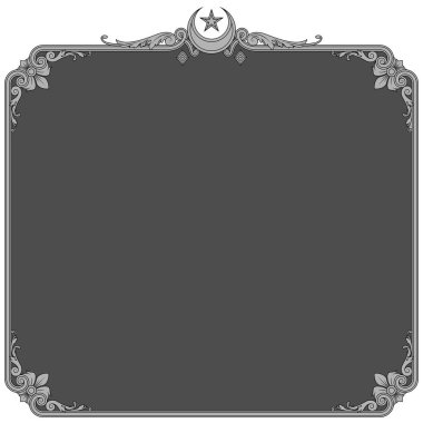 Viktorya Dönemi Dekorasyonlu Resim Çerçevesi, Çiçek, Bitki ve Elmas Dekorasyonu