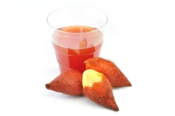 Salak rosso e succo di frutta — Foto Stock