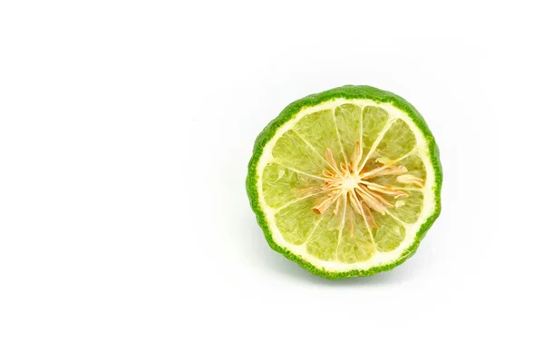 Bergamot (Kaffir lime) on white background — Stock Photo, Image